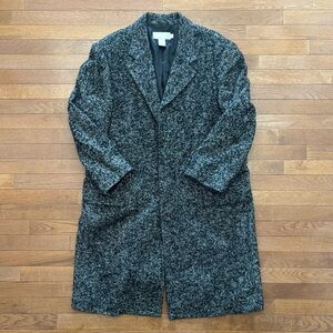 Michael Kors Black and White Tweed Coat